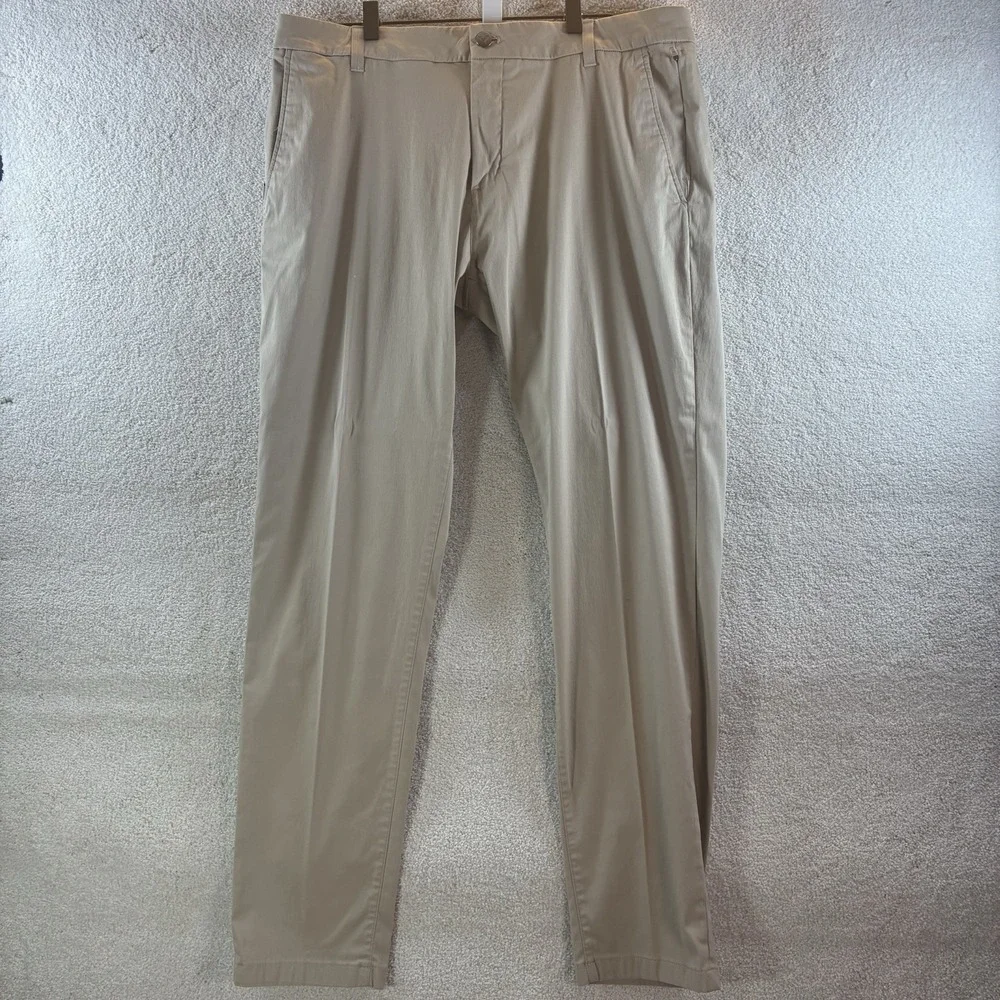 Birddogs Pants Mens 36x32 Khaki Unlined Stretch Chino Golf Office Boomstick